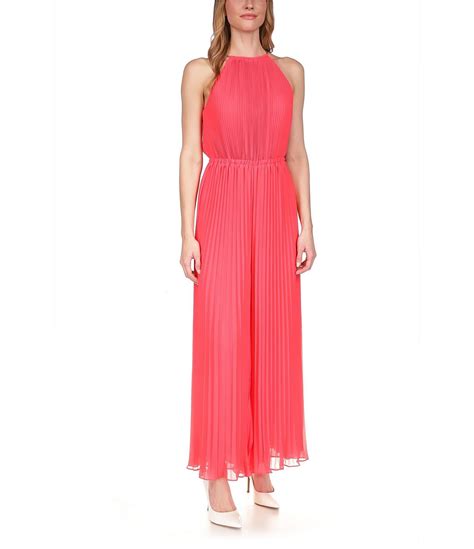 michael michael kors sleeveless printed jumpsuit|Michael Kors pleated jumpsuit.